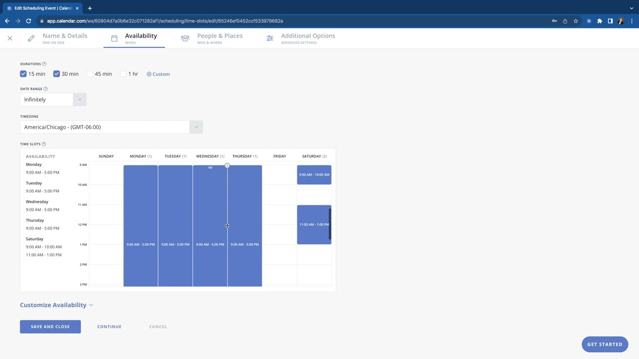 How to Set your Availability