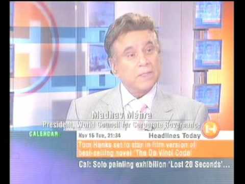 Dr. Madhav Mehra on Headlines Today