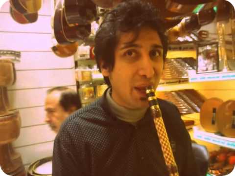 Persian ney player Isfahan 2014 - Ney lesson