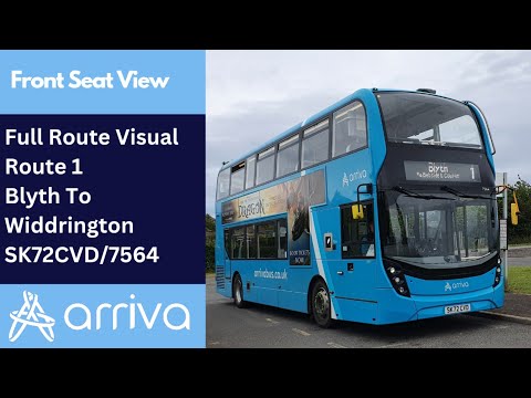 Full Route Visual | Arriva Northumbria Route 1 - Blyth To Widdrington | SK72CVD/7564