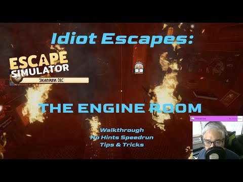 Idiot Escapes: The Engine Room Walkthrough. Escape Simulator Steampunk DLC.