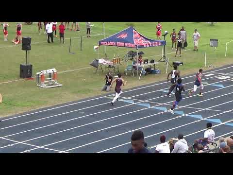 Escambia Gator Invitational - Boy's 100 Meter Dash - Prelims Heat 1 - 2/23/2019