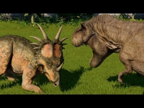 Styracosaurus vs T-Rex, Indominus Rex, Spinosaurus, Giganotosaurus & Allosaurus (1080p 60FPS)
