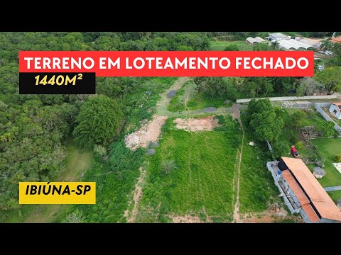REF.1031-VENDO/PARCELO TERRENO DE 1440M² EM LOTEAMENTO FECHADO DE IBIÚNA-SP