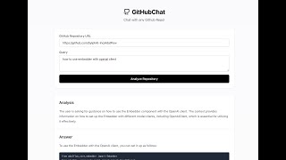 GitHubChat using AdalFlow(Demo)