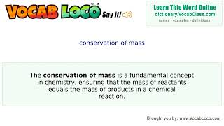 Video thumbnail for conservation of mass