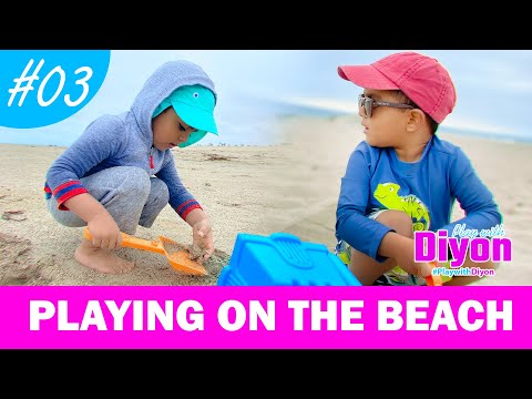 Play With Diyon - Playing On The Beach With Sand Toys & Monster Trucks