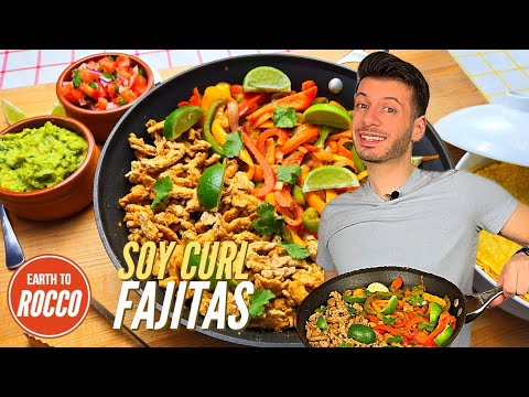 Healthy & Hearty Vegan Soy Curl Fajitas