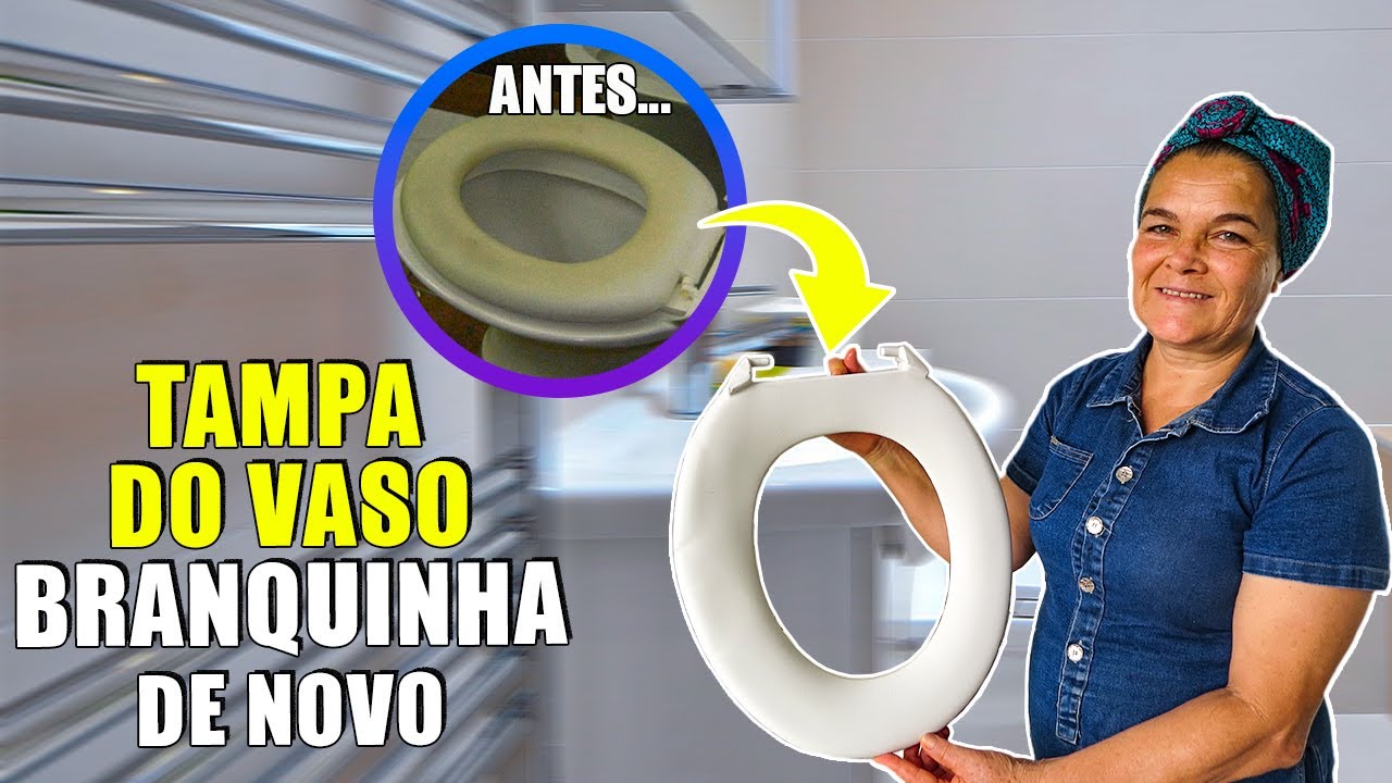 Desencardindo tampa e assento de VASO SANITÁRIO 🚽 | Coisas Fáceis
