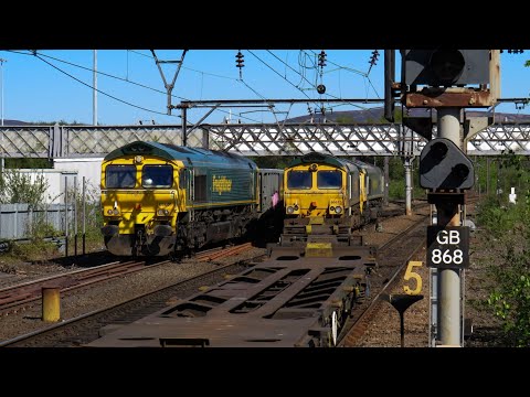 FL Class 66 No's. 66501 & 66615 on 6E53 Crewe B.H - Hunslet Yard @ Guide Bridge on 19.04.20 - HD