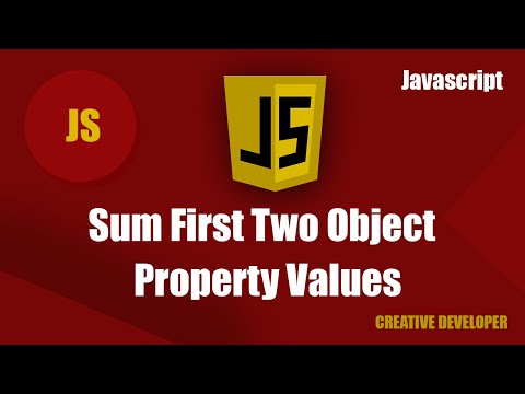 How To Sum Two Object Property Values In Javascript Javascript Javascript Tutorial Course