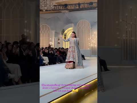 Hira Mani's Entry with Lantern 🏮 at Hum Bridal Couture Week in Lahore Pakistan ❤️ Pakistani Wedding