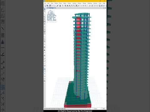 High-Rise Structural Model with Dual System in ETABS