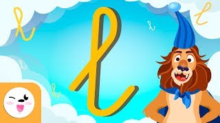 Letter L: cursive script - The alphabet for kids