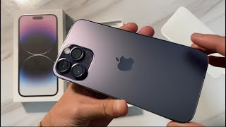 iPhone 14 Pro Max Deep Purple unboxing, Very beautiful！