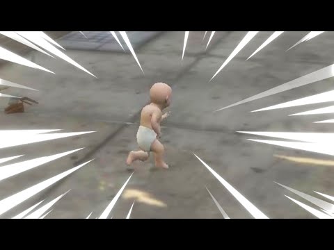 BEBÉ ES CAPTADO CORRIENDO POR LA CALLE