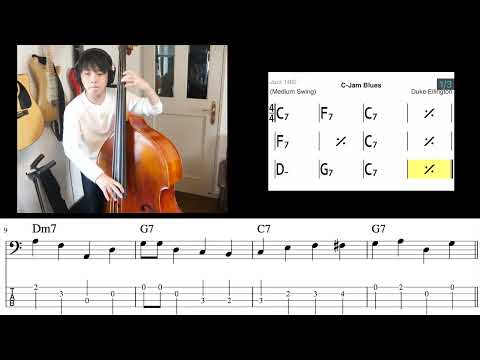 C Jam Blues Bass Line transcription Paul Chambers 2chorus