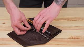 Горизонтальный глянцевый клатч на магните Grande Pelle 11317 шоколадный.