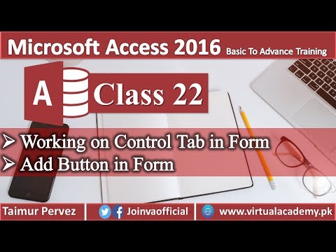 Working on Control Tab in Form | Add Button in Form | Microsoft Access Tutorials 22