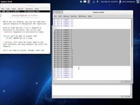 Python 21 Break and Continue