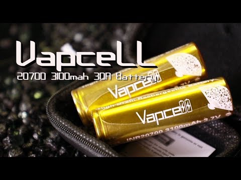 VAPCELL 20700 3100mah 30A Battery Pair w/ Case - Gold