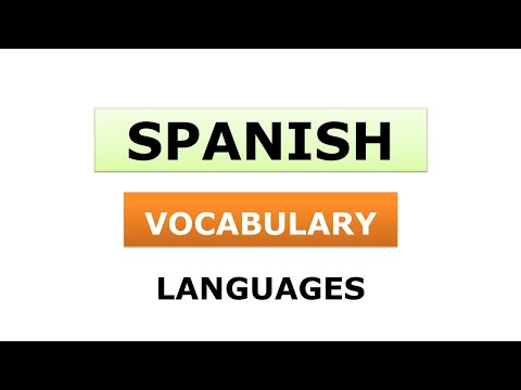 Learn Spanish | Vocabulary | Languages | Los idiomas