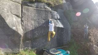 Video thumbnail of Help The Aged, 7a. Peak District