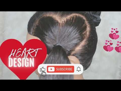HOW TO MAKE A HEART IN HAIR| VALENTINE'S HEART DESIGN...