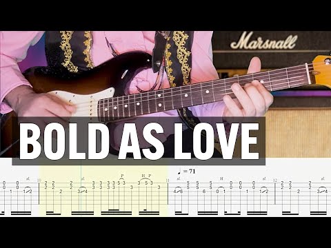 Bold As Love Jimi Hendrix Guitar Tab Cover Lesson Tutorial