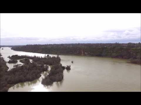 Drone flight over Lake Natoma - Folsom, CA 1-21-2017