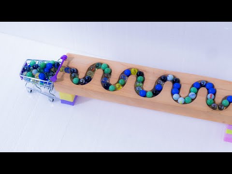 Marble Run Race ☆ Quadrilla, HABA Wave Slope, Cuboro & Gacha Gacha Machine#0374