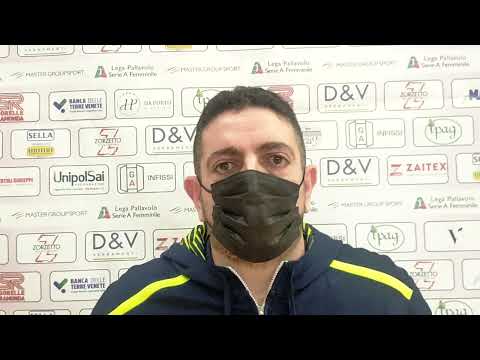 COACH MUCCIOLO E LA FELICITA' DEL SUCCESSO A MONTECCHIO:"TRE PUNTI SU UN CAMPO MOLTO DIFFICILE"