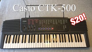 Video thumbnail for Casio CTK-500 cheap vintage keyboard pickup by Nonsonic