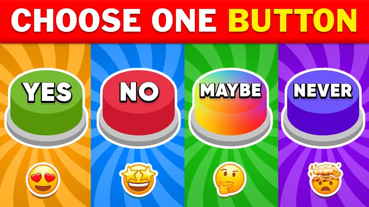 Choose One Button! YES or NO or MAYBE or NEVER Edition🟢🔴🟡🟣Quizzer Kitty