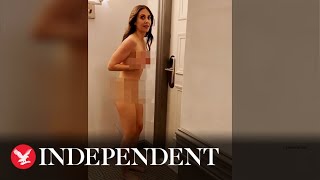 Alison Brie streaks nude down hotel corridor to pr