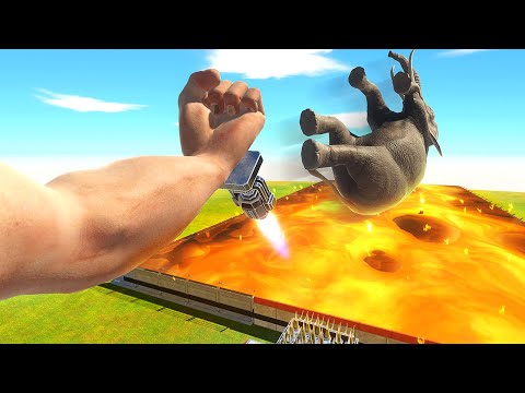 Units Get PUNCHED Into Lava - Animal Revolt Battle Simulator