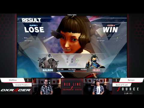 Red Line SFV Week 10 - Mattikus (Balrog) Vs. Berwyn (Ibuki). Grand Finals pt. 2