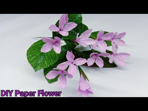 বুভার্ডিয়া ক্রেপ পেপার ফুল তৈরী নিয়ম।।How To Make Bouvardia Crepe Paper Flower ।।Art's of Aurin