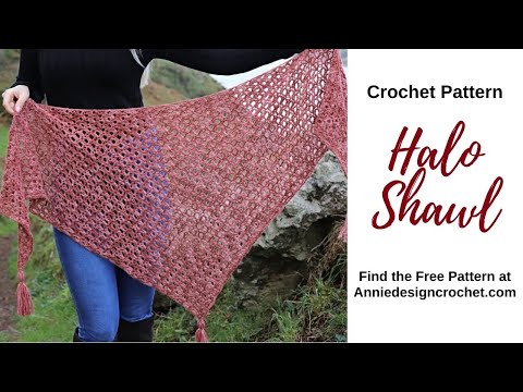 Easy Crochet Shawl Pattern - Halo Shawl