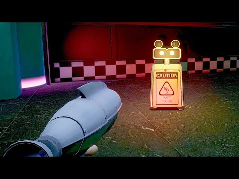 What happens if Gregory attacks Wet Floor Bot - FNAF Security Breach