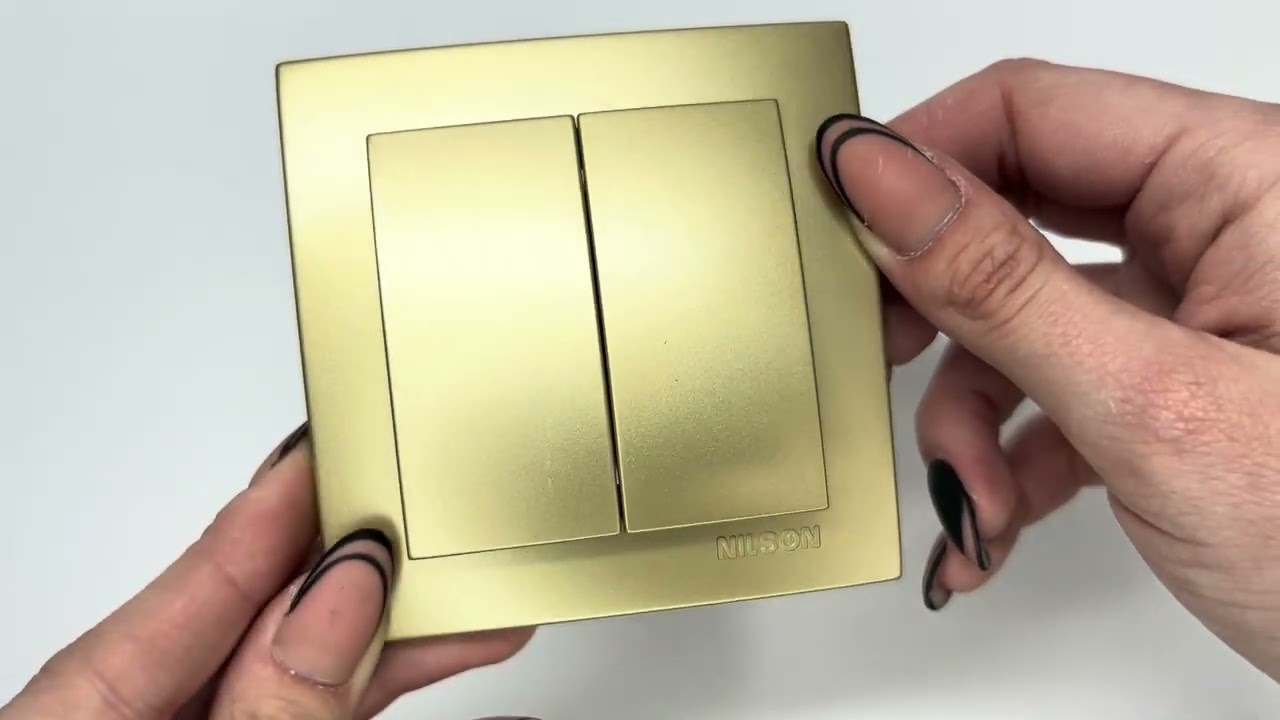 Вимикач двоклавішний NILSON Touran Золото 24151003