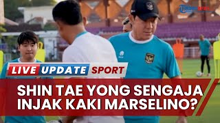 Dikenal Tegas dan Galak, Shin Tae-yong Terekam Menjahili Marselino dengan Injak Kaki