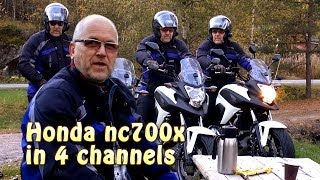 preview picture of video 'Honda nc700x dct, 4 bikes, 4 YouTube channels. Plus acceleration test.'