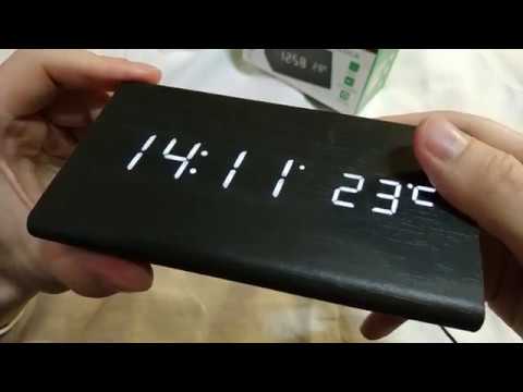 Распаковка, тест, отзыв - Настольные часы в виде бруска дерева VST-861-3