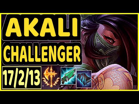 GREVTHAR (AKALI) - 17/2/13 KDA MID CHALLENGER GAMEPLAY - BR