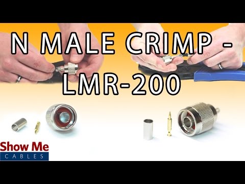 N Male Crimp for LMR200 - Terminate or Repair Your Coax Cable #668