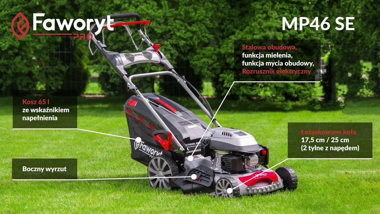 Kosiarka spalinowa Faworyt Pro MP46 SE - Najlepsza kosiarka z rozrusznikiem elektrycznym - Krysiak