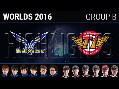 Flash Wolves vs SK Telecom T1 Highlights, S6 World Championship 2016 Day 8 Group B, SKT vs FW