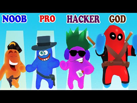 NOOBvsPROvsHACKERvsGOD in Join Blob Clash 3D VS Giant Blob Runner Clash 3D - Which game do you like?