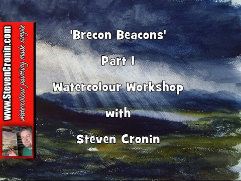 Watercolour Painting Tutorial 'Brecon Beacons' Part 1